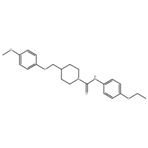 N-(4-ethoxyphenyl)-4-(((4-methoxyphenyl)thio)methyl)piperidine-1-carboxamide Structure