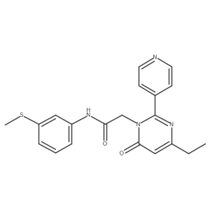 2-(4-ethyl-6-oxo-2-(pyridin-4-yl)pyrimidin-1(6H)-yl)-N-(3-(methylthio)phenyl)acetamide Structure