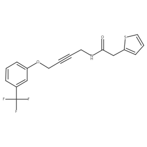 2-(Thiophen-2-YL)-N-{4-[3-(trifluoromethyl)phenoxy]but-2-YN-1-YL}acetamide Structure