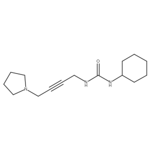 1-cyclohexyl-3-(4-pyrrolidin-1-ylbut-2-ynyl)urea结构式