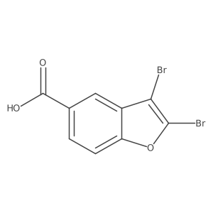 2,3-Bromo-5-benzofurancarboxylic acid Structure