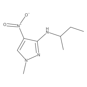 N-(sec-Butyl)-1-methyl-4-nitro-1H-pyrazol-3-amine结构式