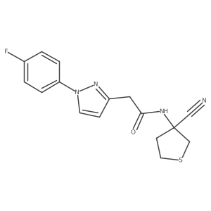 N-(3-Cyanothiolan-3-YL)-2-[1-(4-fluorophenyl)pyrazol-3-YL]acetamide结构式