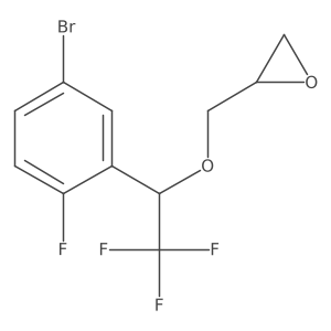2-[1-(5-Bromo-2-fluoro-phenyl)-2,2,2-trifluoro-ethoxymethyl]-oxirane Structure