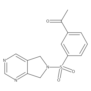 1-(3-((5H-pyrrolo[3,4-d]pyrimidin-6(7H)-yl)sulfonyl)phenyl)ethanone结构式