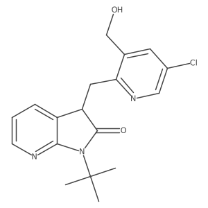 1-(tert-Butyl)-3-((5-chloro-3-(hydroxymethyl)pyridin-2-yl)methyl)-1H-pyrrolo[2,3-b]pyridin-2(3H)-one结构式