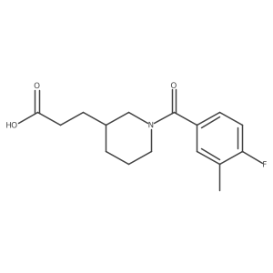3-[1-(4-Fluoro-3-methylbenzoyl)piperidin-3-yl]propanoic acid Structure