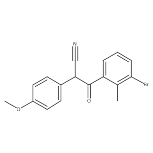 Benzenepropanenitrile, 3-bromo-I+/--(4-methoxyphenyl)-2-methyl-I(2)-oxo-结构式