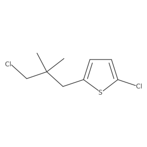 2-Chloro-5-(3-chloro-2,2-dimethylpropyl)thiophene结构式
