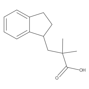 3-(2,3-dihydro-1H-inden-1-yl)-2,2-dimethylpropanoic acid结构式