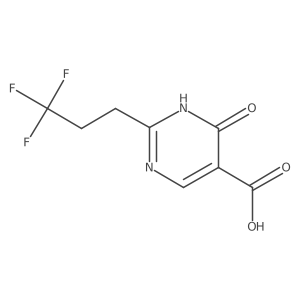 6-Oxo-2-(3,3,3-trifluoropropyl)-1,6-dihydropyrimidine-5-carboxylic acid结构式