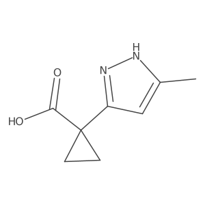 1-(5-methyl-1H-pyrazol-3-yl)cyclopropane-1-carboxylic acid Structure