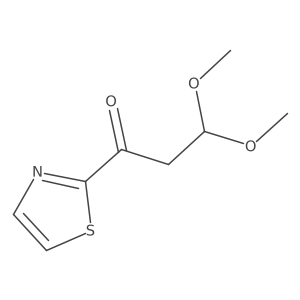 3,3-Dimethoxy-1-(1,3-thiazol-2-yl)propan-1-one Structure