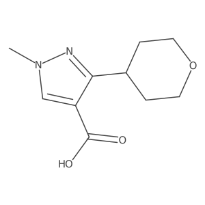 1-methyl-3-(oxan-4-yl)-1H-pyrazole-4-carboxylic acid结构式