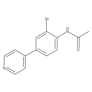 N-(2-bromo-4-(pyridin-4-yl)phenyl)acetamide结构式