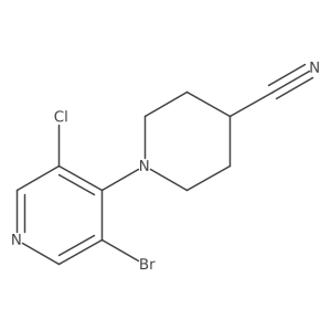 1-(3-Bromo-5-chloropyridin-4-yl)piperidine-4-carbonitrile Structure