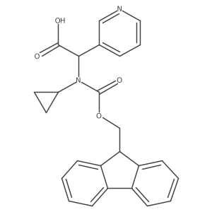 2-[cyclopropyl({[(9H-fluoren-9-yl)methoxy]carbonyl})amino]-2-(pyridin-3-yl)acetic acid结构式