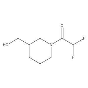 2,2-Difluoro-1-[3-(hydroxymethyl)piperidin-1-yl]ethan-1-one Structure