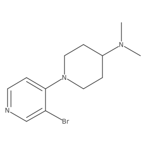 1-(3-Bromopyridin-4-yl)-N,N-dimethylpiperidin-4-amine结构式
