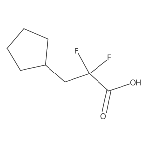 3-Cyclopentyl-2,2-difluoropropanoic acid Structure