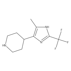 Piperidine, 4-[4-methyl-2-(trifluoromethyl)-1H-imidazol-5-yl]- Structure
