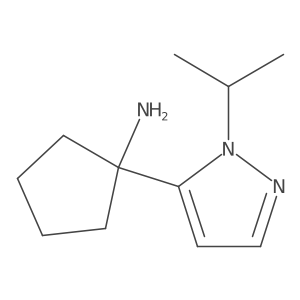 1-[1-(propan-2-yl)-1H-pyrazol-5-yl]cyclopentan-1-amine Structure