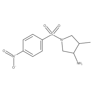 4-methyl-1-(4-nitrophenyl)sulfonyl-pyrrolidin-3-amine Structure