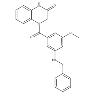 3,4-Dihydro-4-[3-methoxy-5-[(phenylmethyl)amino]benzoyl]-2(1h)-quinoxalinone Structure