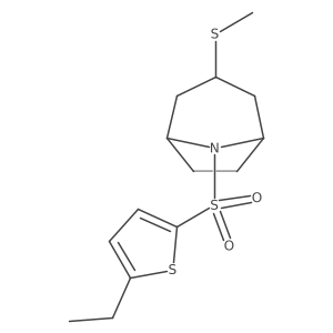 (1R,5S)-8-((5-ethylthiophen-2-yl)sulfonyl)-3-(methylthio)-8-azabicyclo[3.2.1]octane结构式