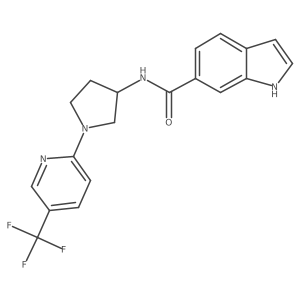 N-(1-(5-(trifluoromethyl)pyridin-2-yl)pyrrolidin-3-yl)-1H-indole-6-carboxamide Structure
