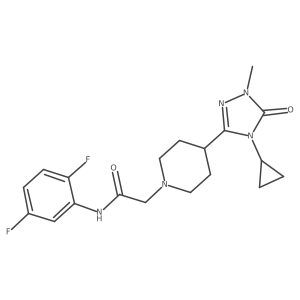 2-[4-(4-cyclopropyl-1-methyl-5-oxo-4,5-dihydro-1H-1,2,4-triazol-3-yl)piperidin-1-yl]-N-(2,5-difluorophenyl)acetamide Structure