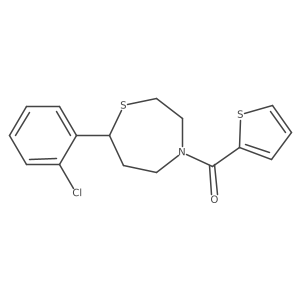 (7-(2-Chlorophenyl)-1,4-thiazepan-4-yl)(thiophen-2-yl)methanone结构式
