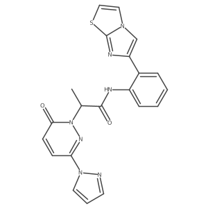 N-(2-(imidazo[2,1-b]thiazol-6-yl)phenyl)-2-(6-oxo-3-(1H-pyrazol-1-yl)pyridazin-1(6H)-yl)propanamide Structure