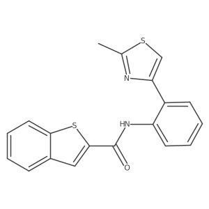 N-(2-(2-methylthiazol-4-yl)phenyl)benzo[b]thiophene-2-carboxamide结构式