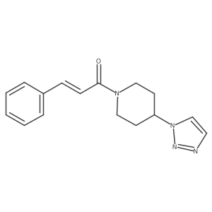 (E)-1-(4-(1H-1,2,3-triazol-1-yl)piperidin-1-yl)-3-phenylprop-2-en-1-one结构式