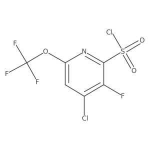 4-Chloro-3-fluoro-6-(trifluoromethoxy)pyridine-2-sulfonyl chloride Structure