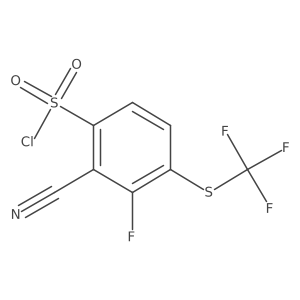 Benzenesulfonyl chloride, 2-cyano-3-fluoro-4-[(trifluoromethyl)thio]-结构式