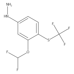 1-(3-(Difluoromethoxy)-4-(trifluoromethylthio)phenyl)hydrazine Structure