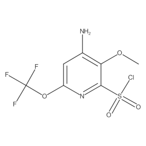 4-Amino-3-methoxy-6-(trifluoromethoxy)pyridine-2-sulfonyl chloride结构式