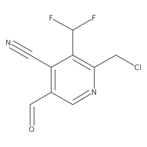 2-(Chloromethyl)-4-cyano-3-(difluoromethyl)pyridine-5-carboxaldehyde Structure