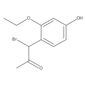 1-Bromo-1-(2-ethoxy-4-hydroxyphenyl)propan-2-one Structure