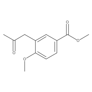 Methyl 4-methoxy-3-(2-oxopropyl)benzoate结构式