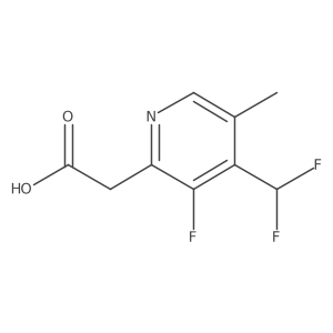 2-(4-(Difluoromethyl)-3-fluoro-5-methylpyridin-2-yl)acetic acid Structure