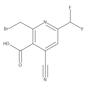 2-(Bromomethyl)-4-cyano-6-(difluoromethyl)pyridine-3-carboxylic acid Structure