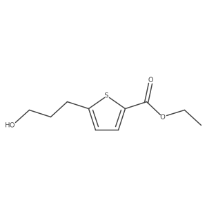 Ethyl 5-(3-hydroxypropyl)thiophene-2-carboxylate结构式
