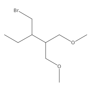 3-(Bromomethyl)-1-methoxy-2-(methoxymethyl)pentane结构式