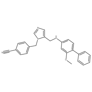 1-[N-(1-(4-cyanobenzyl)-5-imidazolylmethyl)amino]-3-methoxy-4-phenylbenzen结构式