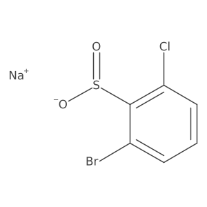 Sodium 2-bromo-6-chlorobenzene-1-sulfinate结构式