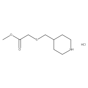 Methyl 2-[(piperidin-4-ylmethyl)sulfanyl]acetate hydrochloride Structure