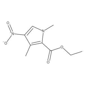 Ethyl 1,3-dimethyl-4-nitropyrrole-2-carboxylate结构式